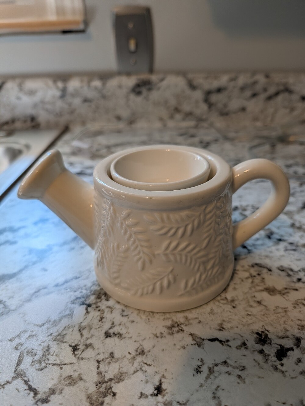 Pink Zebra White Watering Can Simmer Pot. Corded. 2 Pieces.